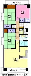 赤羽ハイツ 3LDKの間取図画像