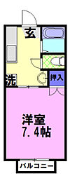 ハイツ高橋A 1Kの間取図画像