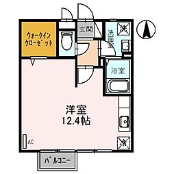 メナー泉 ワンルームの間取図画像