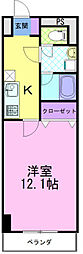 LOTUSMARSH元今泉 1Kの間取図画像