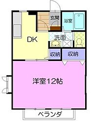 ノーブルクロード2 1DKの間取図画像