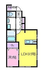 ジョイアカーザ 1LDKの間取図画像