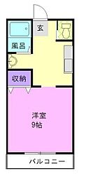 岩崎マンション 1DKの間取図画像