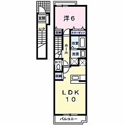 エレガンス・ブライト 1LDKの間取図画像