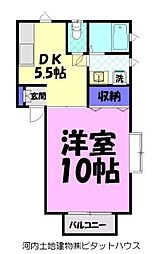 プレサージュT・KC 1DKの間取図画像