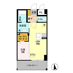 ソレイユガーデン 1LDKの間取図画像