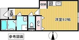 (仮称)簗瀬3丁目アパート ワンルームの間取図画像