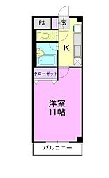 NARABU五番館 1Kの間取図画像