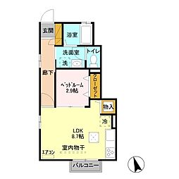 間取図画像 1LDK