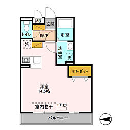 BizSTAYUTSUNOMIYA ワンルームの間取図画像
