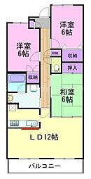 ハイツマロニエ今泉 3LDKの間取図画像