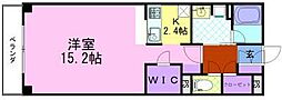 S-FORT宇都宮 1Kの間取図画像