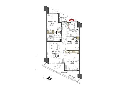 3LDK 間取り