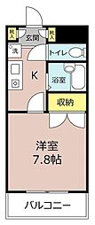 シャンポール大須 1Kの間取図画像