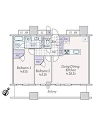 間取図画像 2LDK