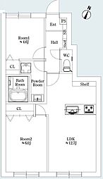 間取図画像 2LDK