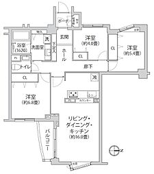 グランドメゾン鵠沼海岸 3LDKの間取図画像