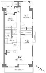 ジークレフ藤沢 3LDKの間取図画像