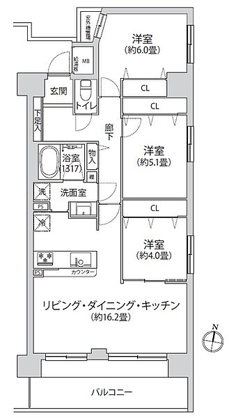 間取りを拡大表示