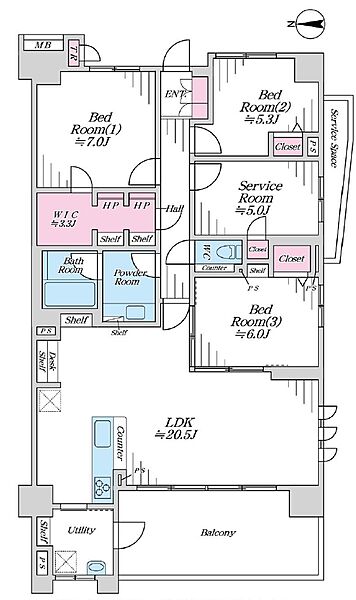 間取りを拡大表示