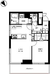 北参道ダイヤモンドパレス 1LDKの間取図画像
