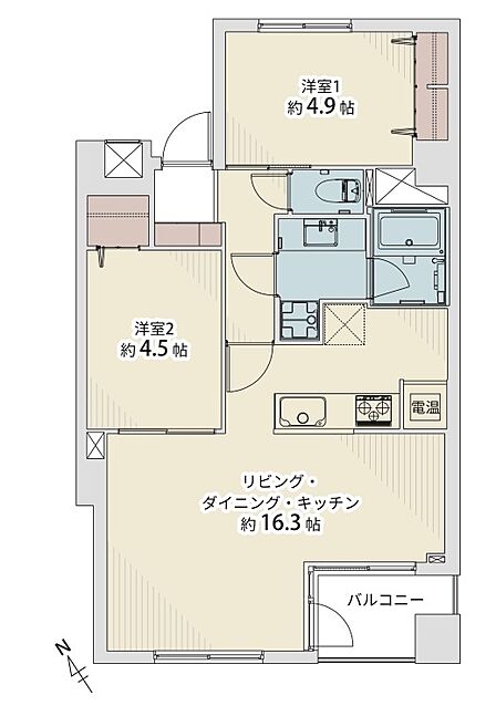 2LDK 間取り