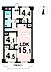 間取り：専有面積15.1m2　バルコニー面積7.54m2　3LDK