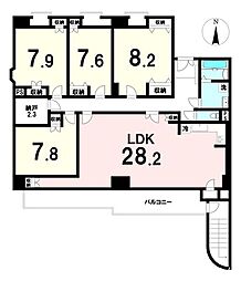 ビッププラザ仙台 4SLDKの間取図画像