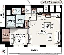 間取図画像 1LDK