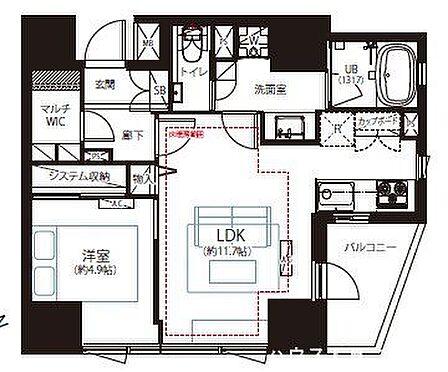 1LDK 間取り