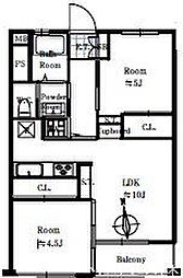 三田コーポラス 2LDKの間取図画像