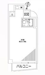 フォンテ青山 ワンルームの間取図画像