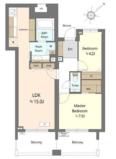 使いやすさと動線に優れた理想の2LDK