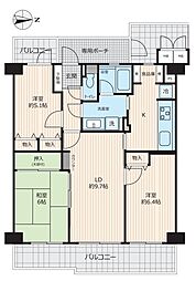 メイツ柏松ケ崎 3LDKの間取図画像