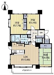 ダイアパレス大通西 3LDKの間取図画像
