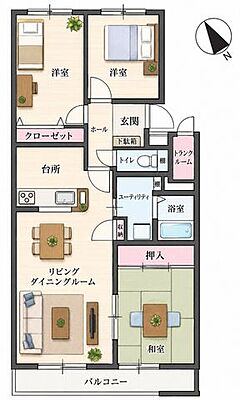 間取り ロピア稲積公園II 1階/-