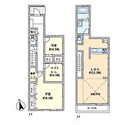 建物参考プラン　1階50.51m2　2階48.85m2　延床面積99.36m2　価格2,010万円（税込）