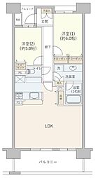 パークホームズ市川ステーションフロント 2LDKの間取図画像