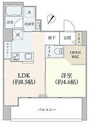 ブリリアンス日本橋浜町五番館 1LDKの間取図画像