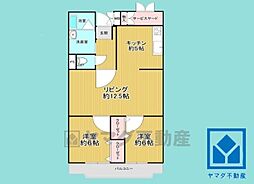 尼崎塚口西住宅 2LDKの間取図画像