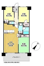 シャルマンフジ和泉府中ステーションフロンティア 3LDKの間取図画像