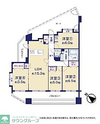 シーズガーデングリーンパティオ 4LDKの間取図画像