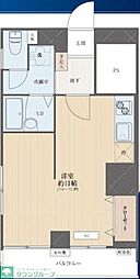 メゾン.ジャルダン ワンルームの間取図画像