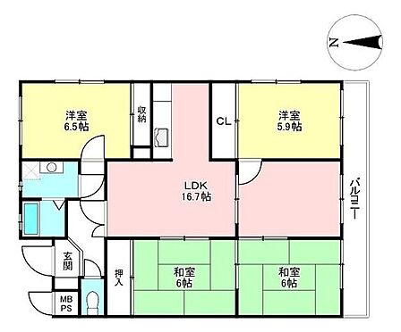 4LDK 間取り
