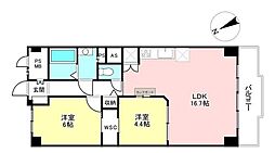 瑞穂センチュリーマンション 2LDKの間取図画像