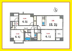 グランドメゾン永福町 2SLDKの間取図画像