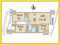プラウドシティ東雲キャナルマークス 3LDKの間取図画像