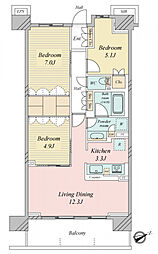 間取図画像 3LDK