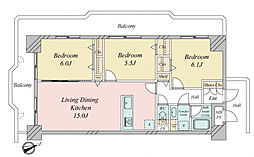 間取図画像 3LDK