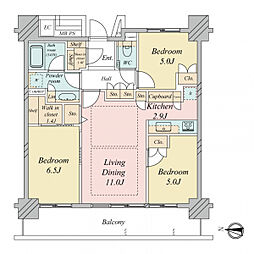 間取図画像 3LDK
